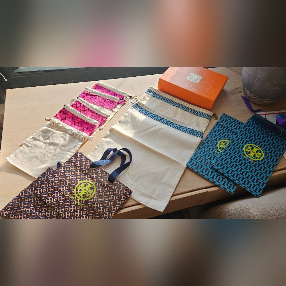 Tory Burch Dust Bags & Paper Bags & one decorative box